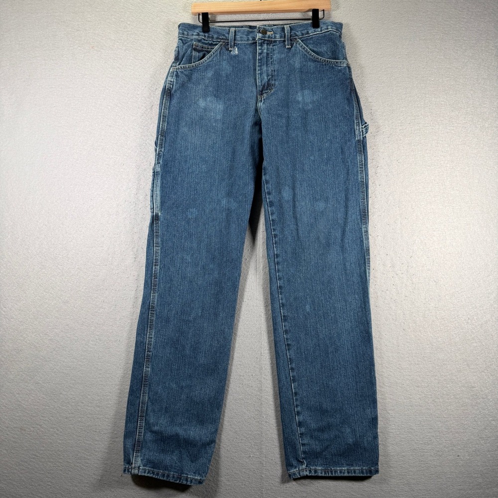 Dickies Carpenter Jeans Mens 32x34 Blue Denim Relaxed Fit Work Pants Classic